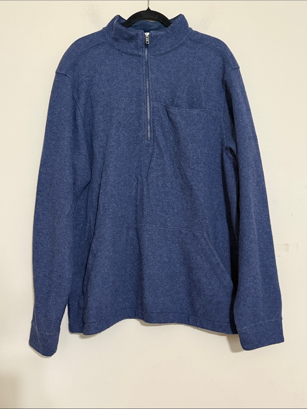 Marmot Men's Blue Half-Zip Sweater jacket wool xxl/ 2XTG cozy fall winter layer